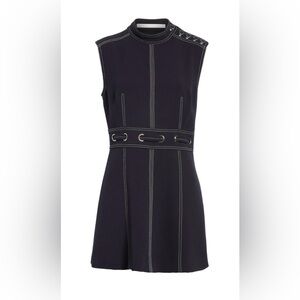 Veronica Beard dark Navy with white Topstitching Mini Dress size 14